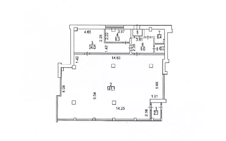 Торговая площадь 195.0 м